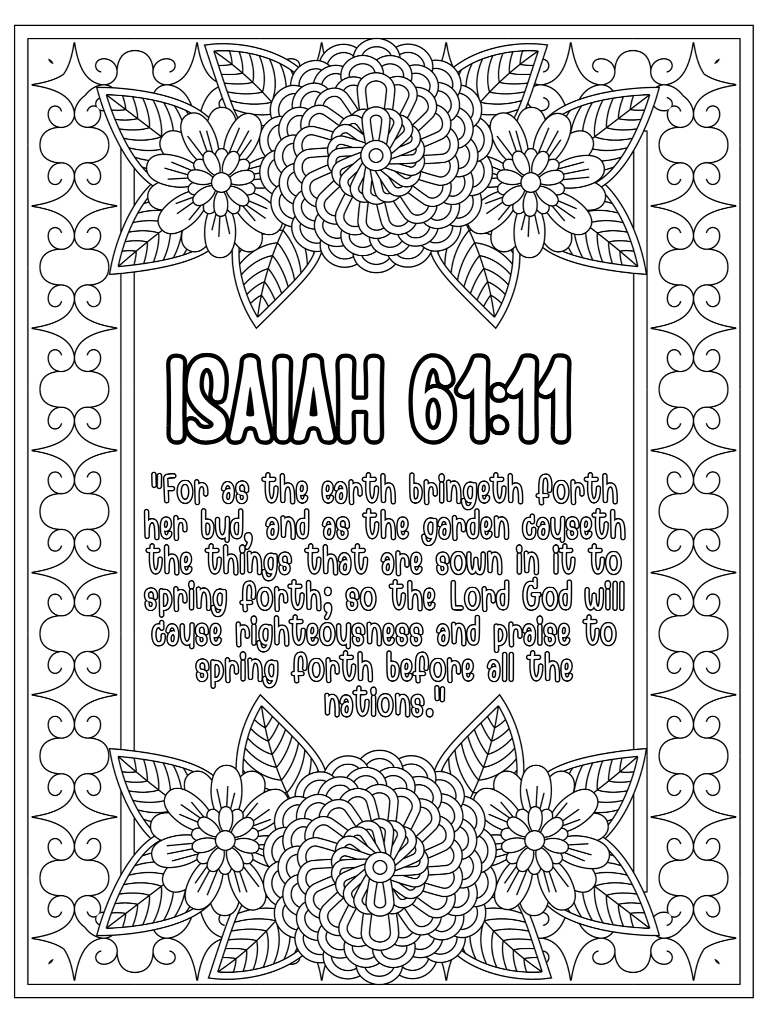 Flowers of Faith Bible Verse Coloring Book product image (3)