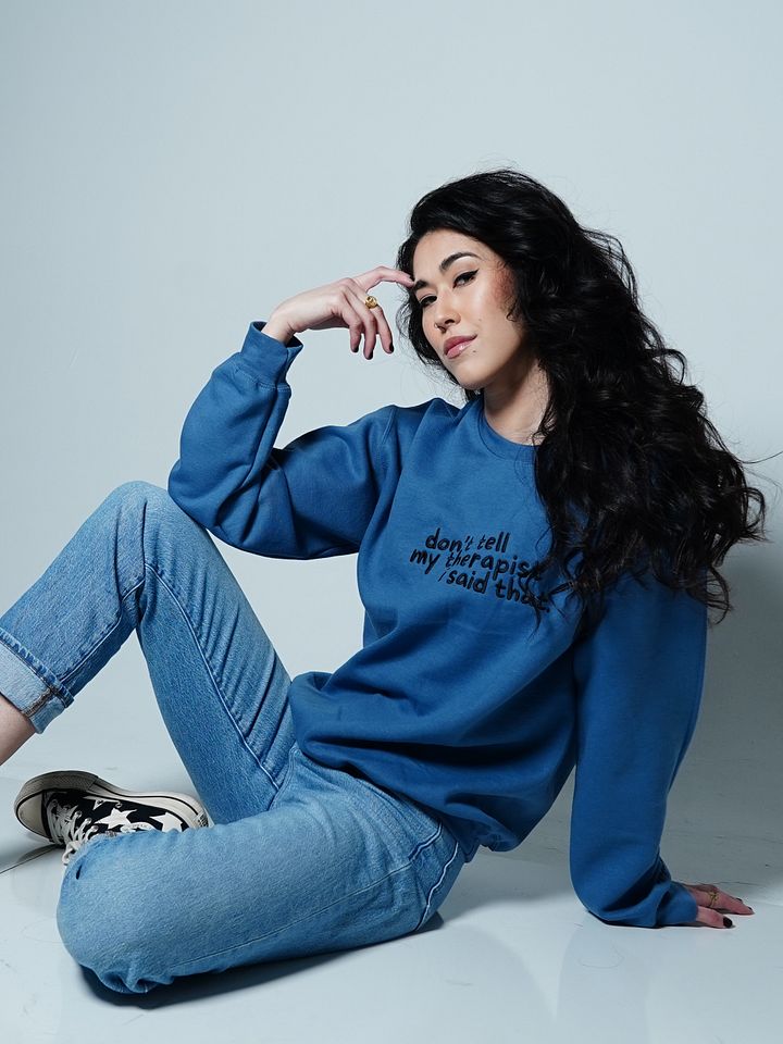 Therapy Crewneck Sweatshirt (Embroidered - Dark Thread) product image (2)