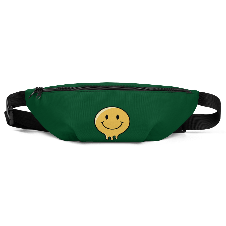 Melting Smile Emoji Forest Green Fanny Pack (Waist Bag) product image (1)