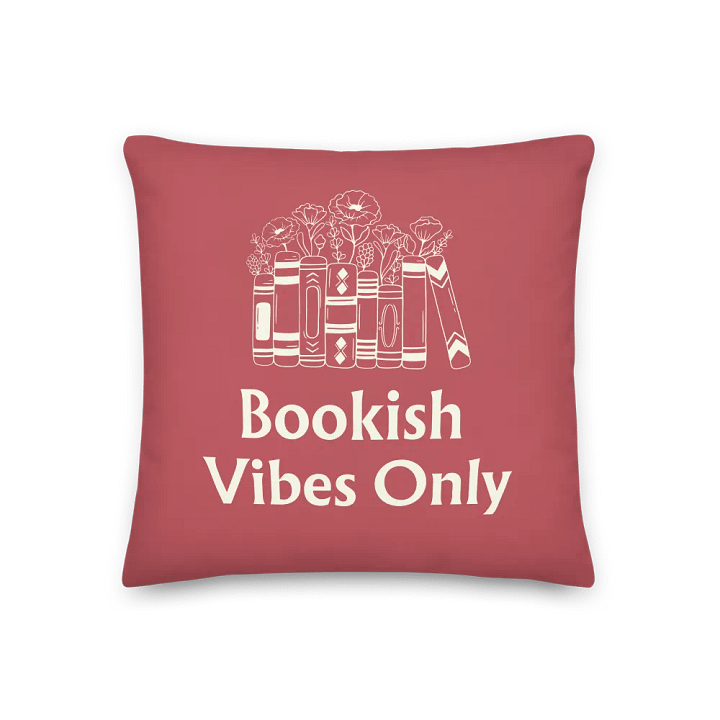 Bookish Vibes Only Floral Pillow - Pink product image (1)