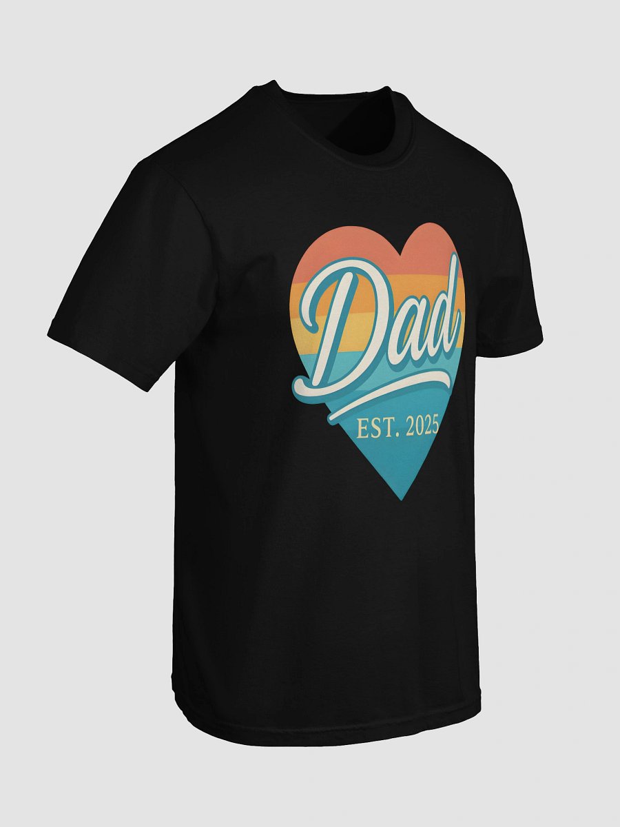 Dad EST. 2025 T-Shirt | New Dad Gift | First Time Father Tee | Colorful Heart Design Shirt product image (7)