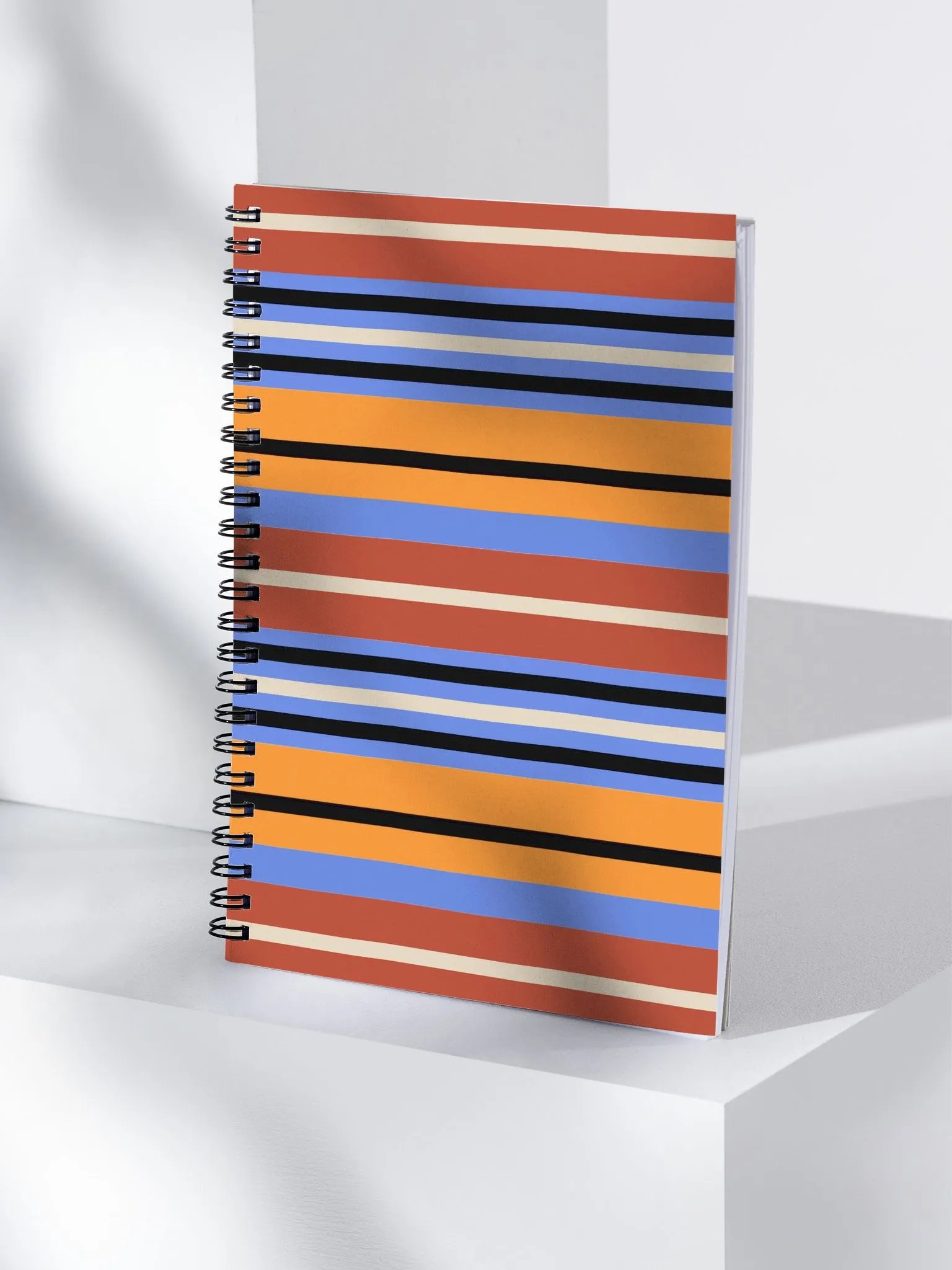 Flat Colored Artistic Line Pattern Design Spiral Notebook product image (4)