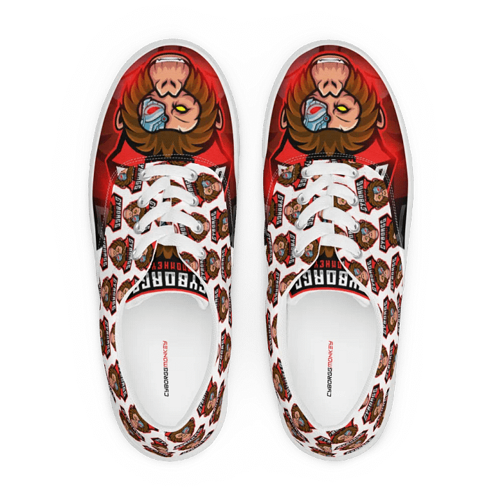 CyborggMonkey Red Pattern Men's Shoes product image (1)