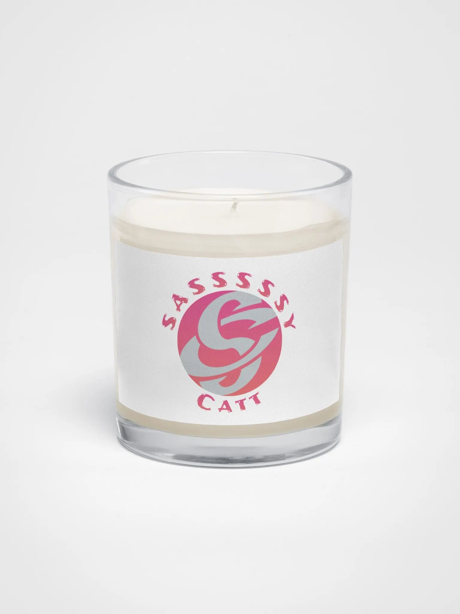 SasssssyCatt's Logo 2025 with Pink/Orange on Soy Candle product image (1)