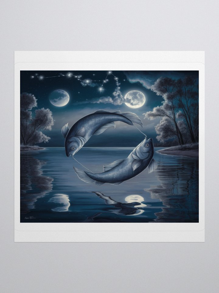 Exclusive Pisces Minimalist Sticker: Dual Fish Design - Perfect for Laptops, Cars, and Astrology Enthusiasts! product image (2)