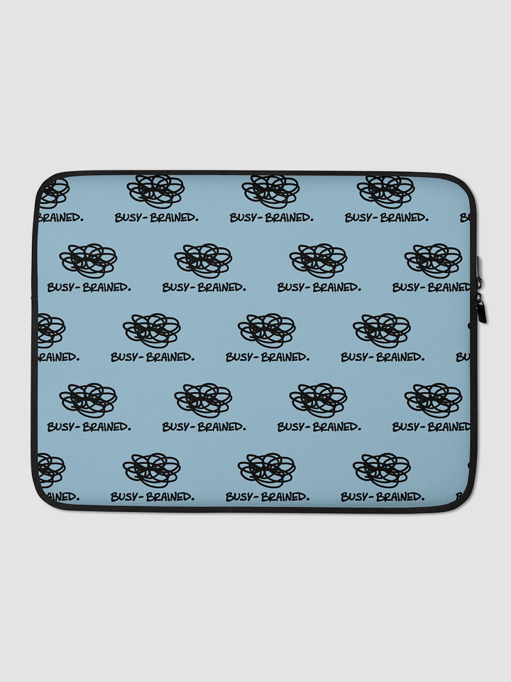 BUSY-BRAINED blue laptop sleeve product image (1)