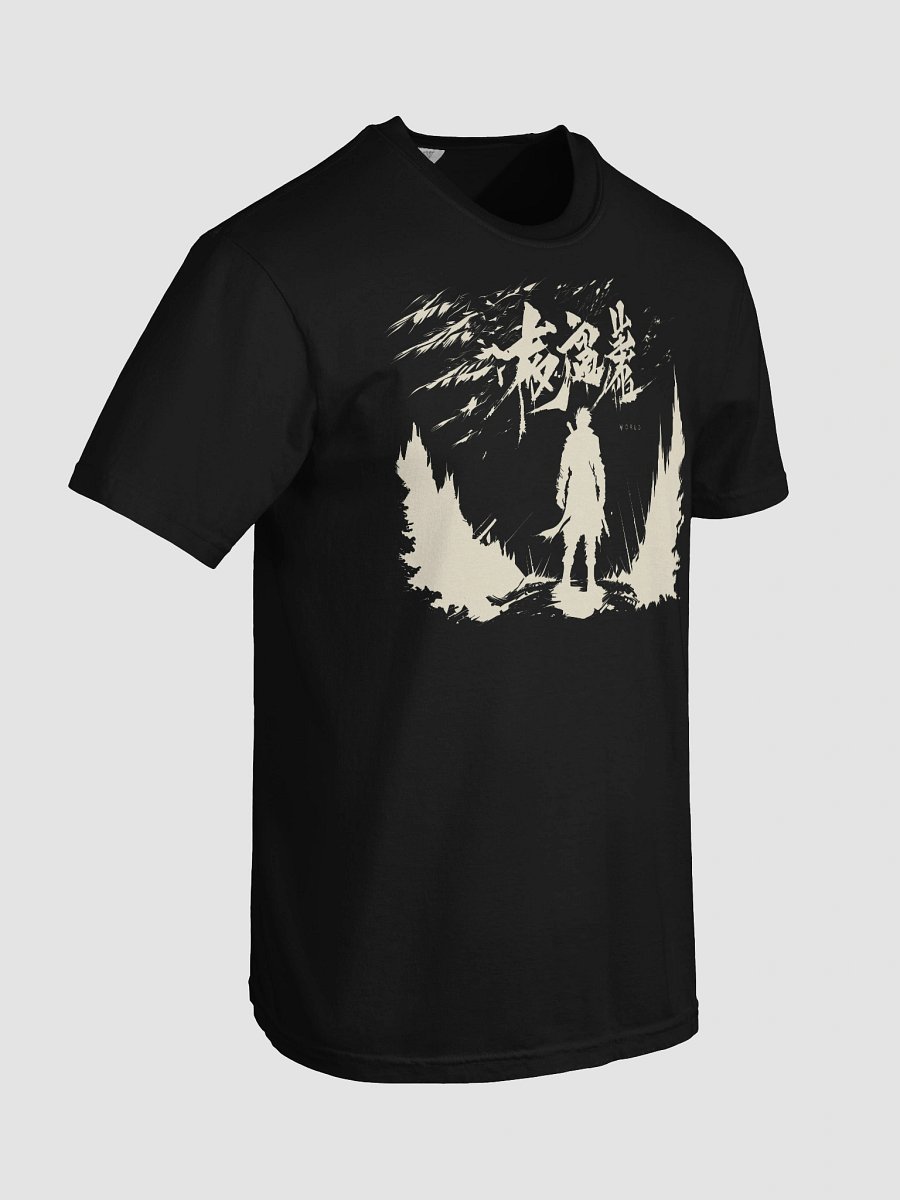 Mysterious Warrior Illustration - Stormy Landscape Art T-Shirt product image (60)
