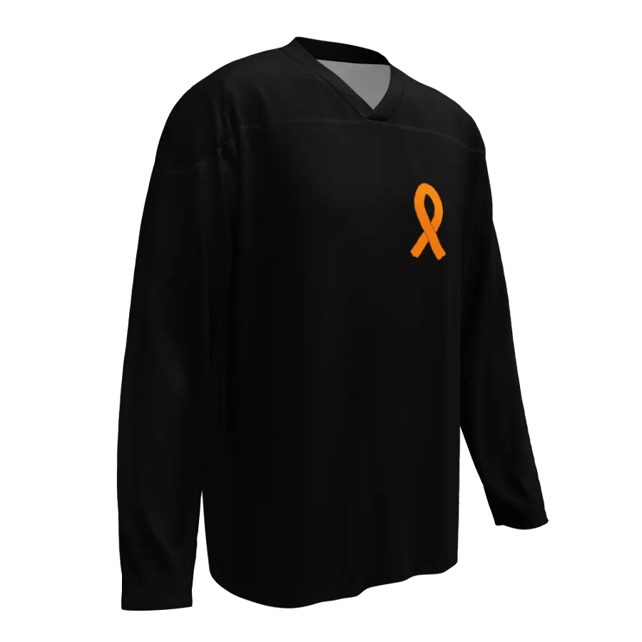 Cancer Awareness - Orange Ribbon - Black - Recycled Hockey Fan Jersey product image (1)