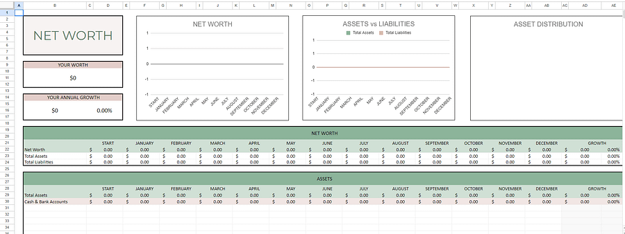 Budget, Debt Payoff and Net Worth Tracker product image (7)