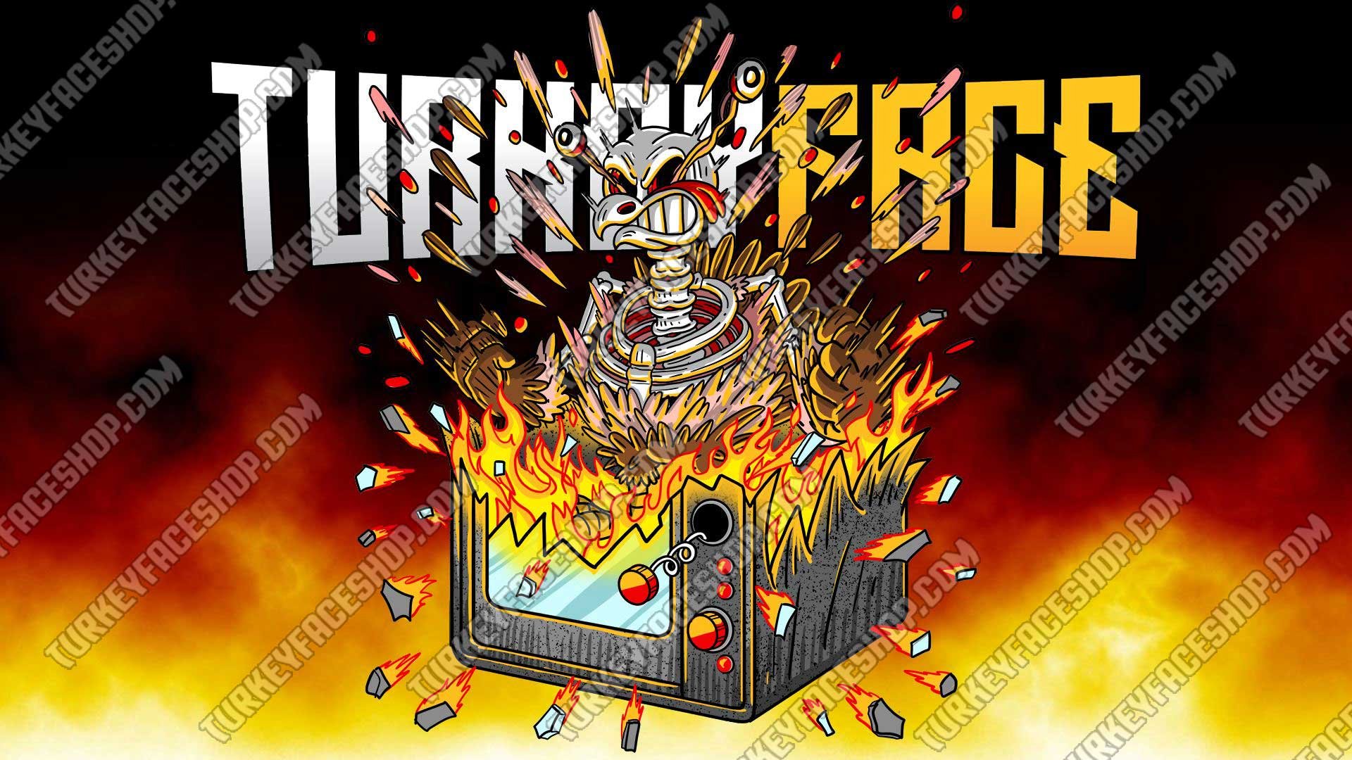 TurkeyFace Oven Escape Desktop Wallpaper product image (1)