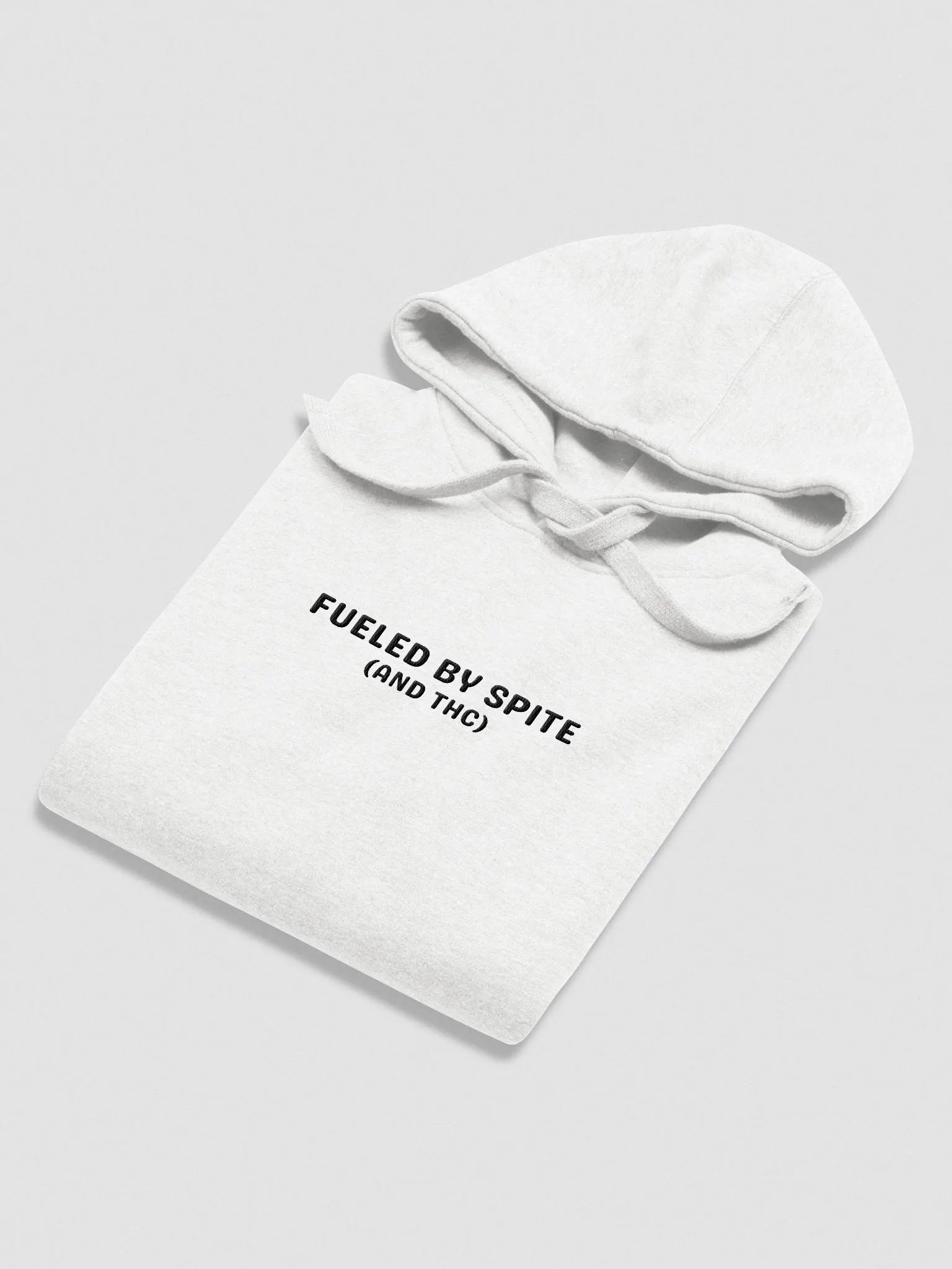 FUELED BY SPITE (black thread) embroidered heavyweight hoodie product image (12)