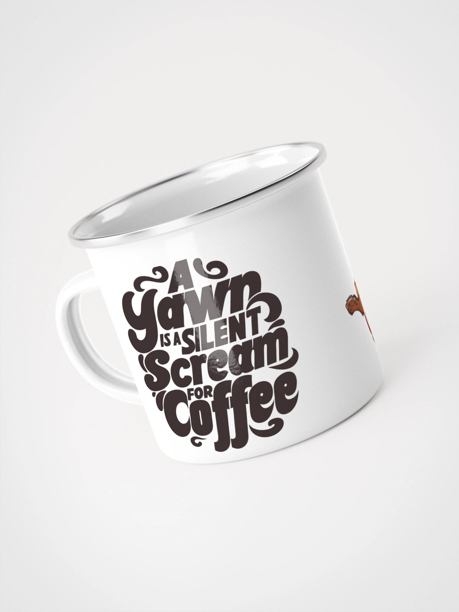 A yawn | Enamel Mug product image (3)