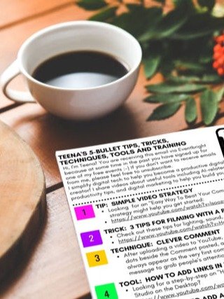 001 - TEENA'S 5-BULLETS: TIPS, TRICKS, TECHNIQUES, TOOLS AND TRAINING product image (1)