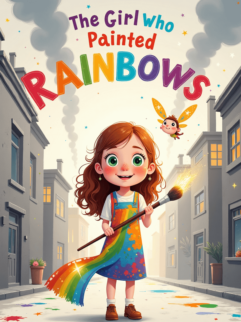 The Girl Who Painted Rainbows | Kids Story PDF | Joyful Story for Ages 3-8 | 25 Pages Art + 25 Pages Text | Instant Digital Download eBook product image (1)