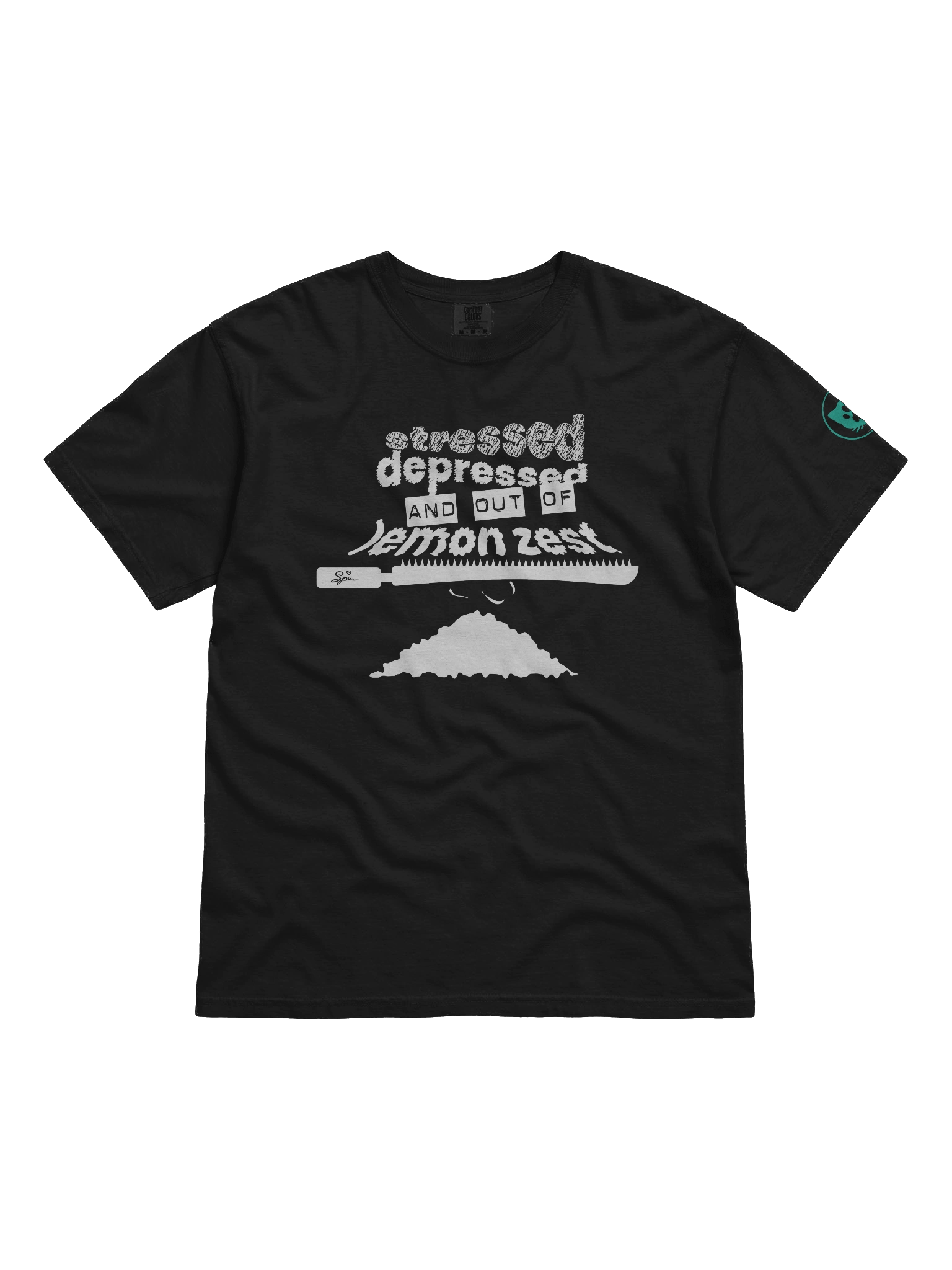 Stressed Depressed lemon zest muscle tee product image (1)