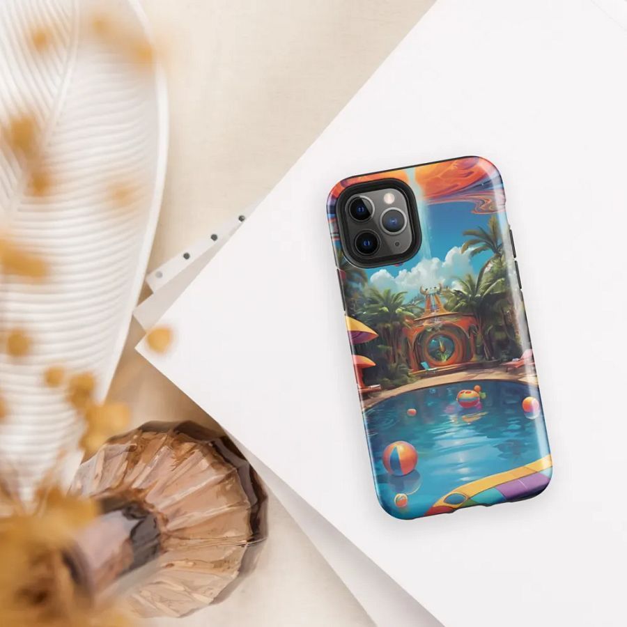 Psychedelic Pool Party iPhone Case product image (30)