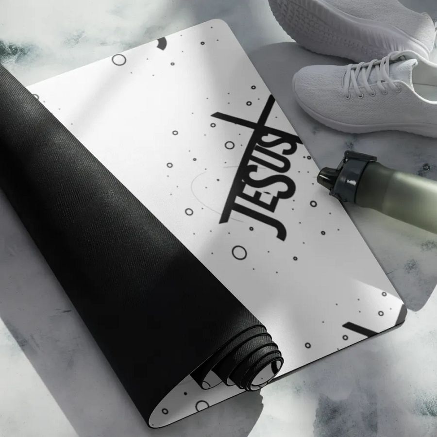 Black Jesus Printed Yoga Mat product image (4)