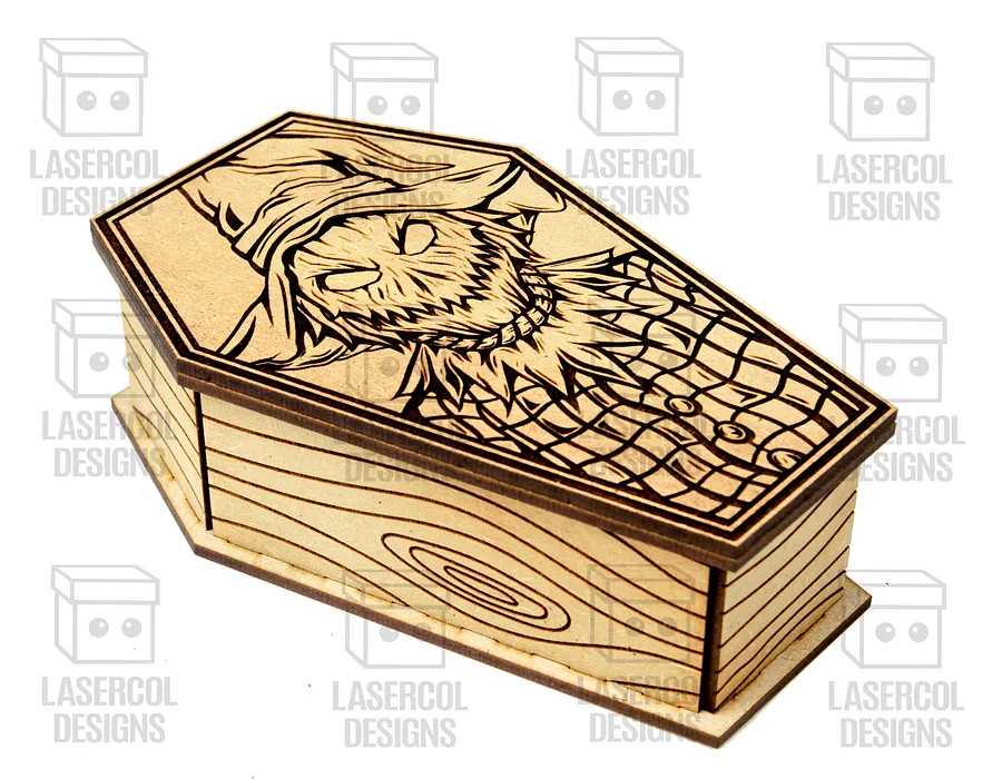 Halloween Coffin Box Set 4 (2 Sizes) - Laser Cut Files product image (10)