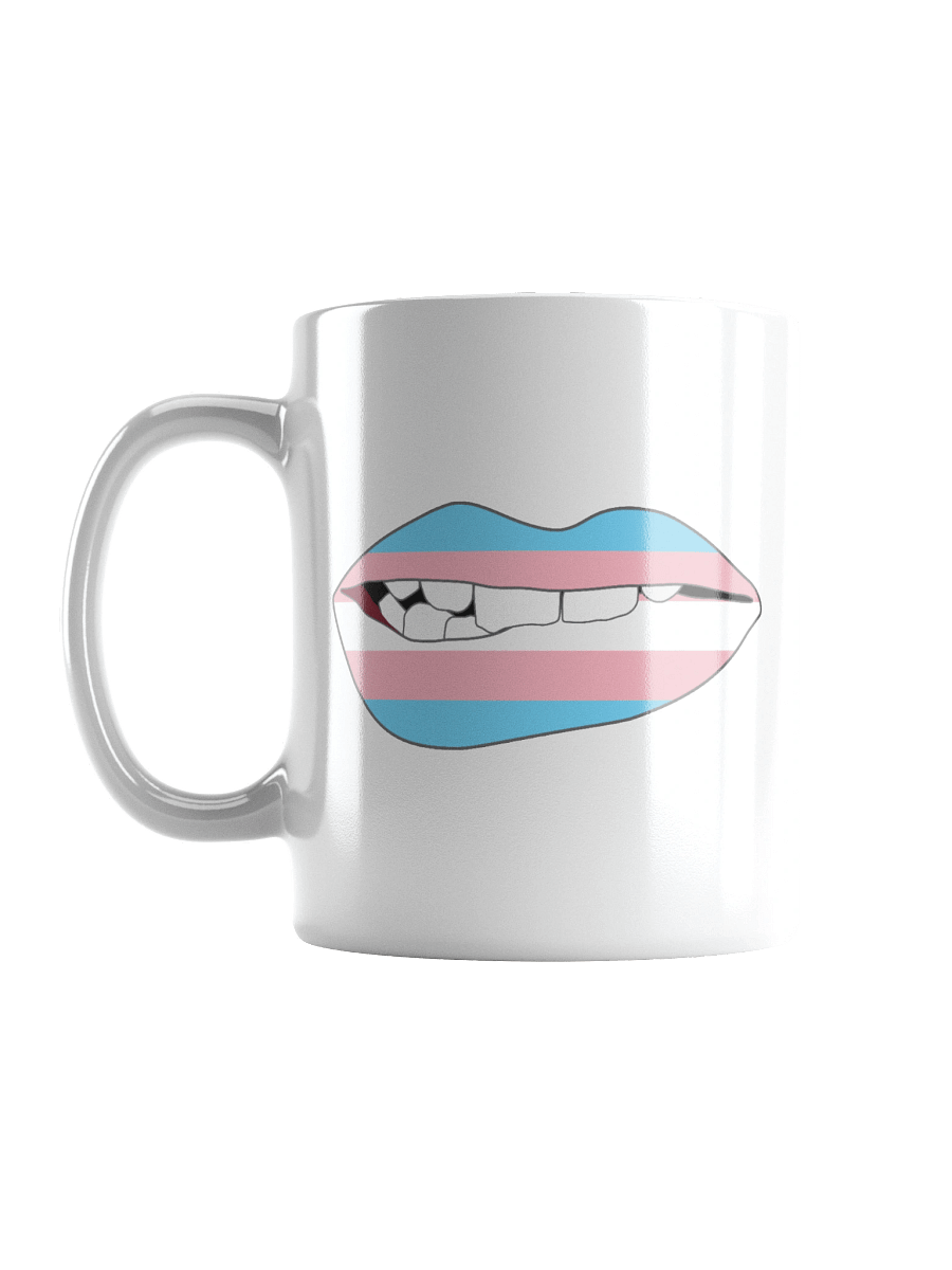 Trans Pride Flag Biting Lips Mug product image (6)