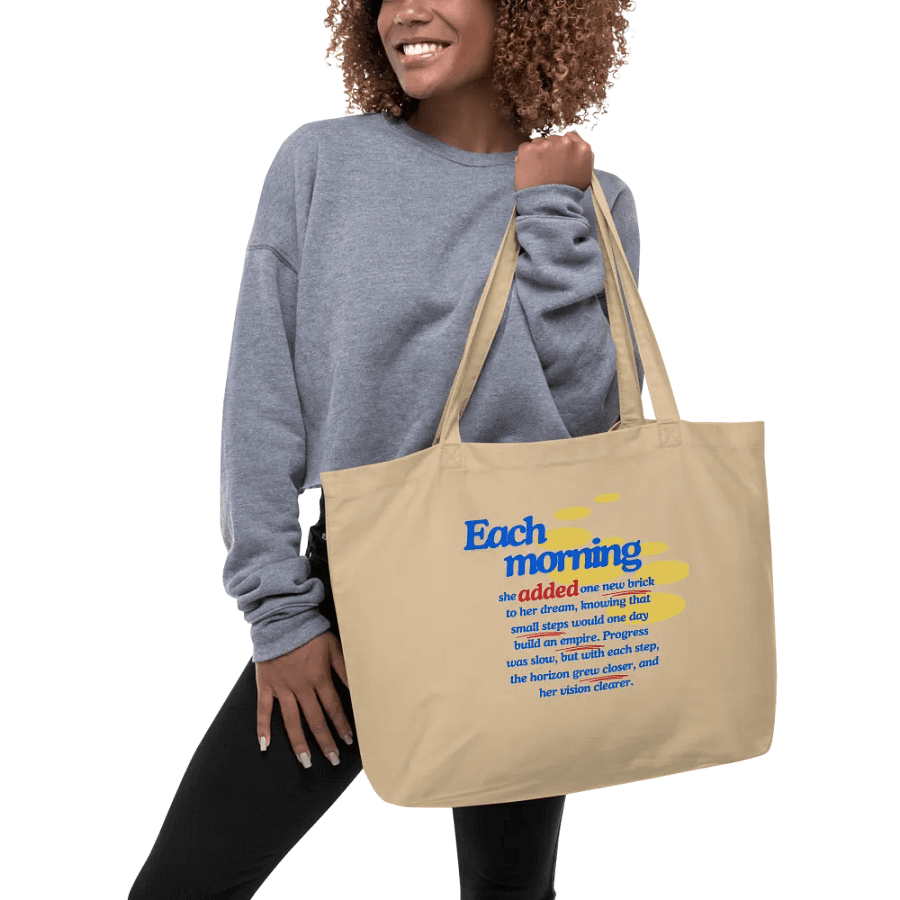 "Brick by Brick Tote" - Build Your Dreams, One Step at a Time product image (5)