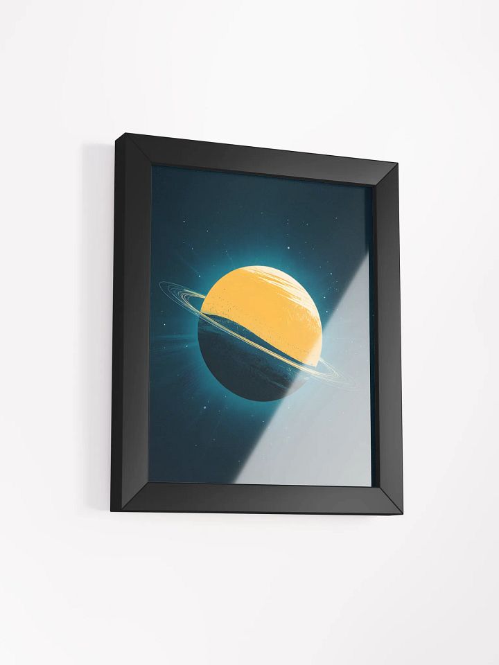 Ringed Planet Framed Print | Abstract Space Wall Art product image (2)