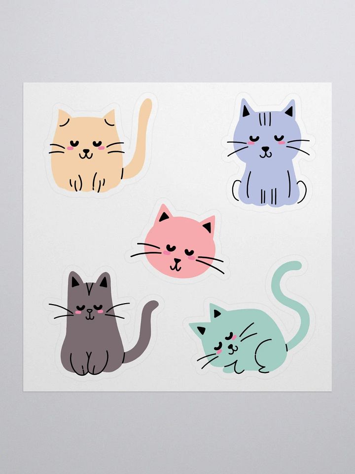 Whimsical Cats Sticker Set product image (1)