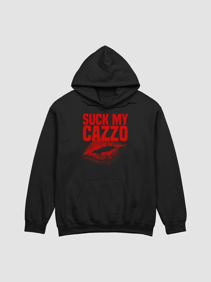 SUCK MY CAZZO hoodie red logo product image (1)