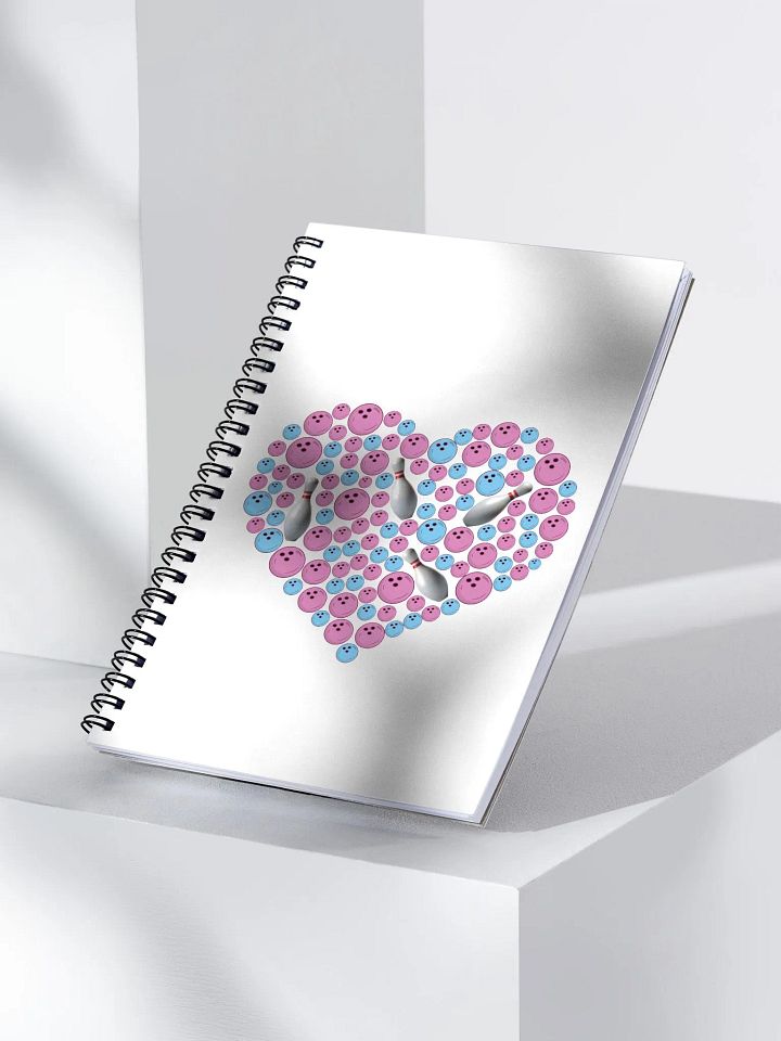 Pure Heart Bowling Pink And Blue Strikes Spiral Notebook product image (2)