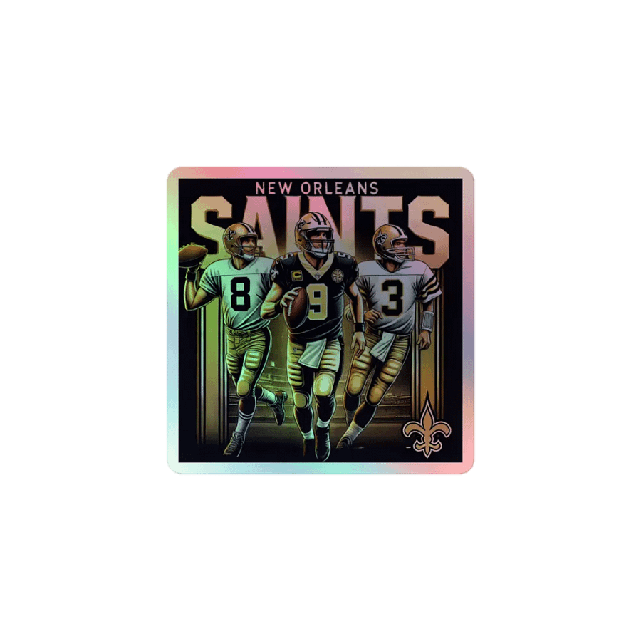 New Orleans Saints Holographic Football Players Sticker Sheet product image (1)
