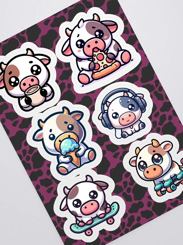 Kawaii Cows Sticker Sheet product image (1)