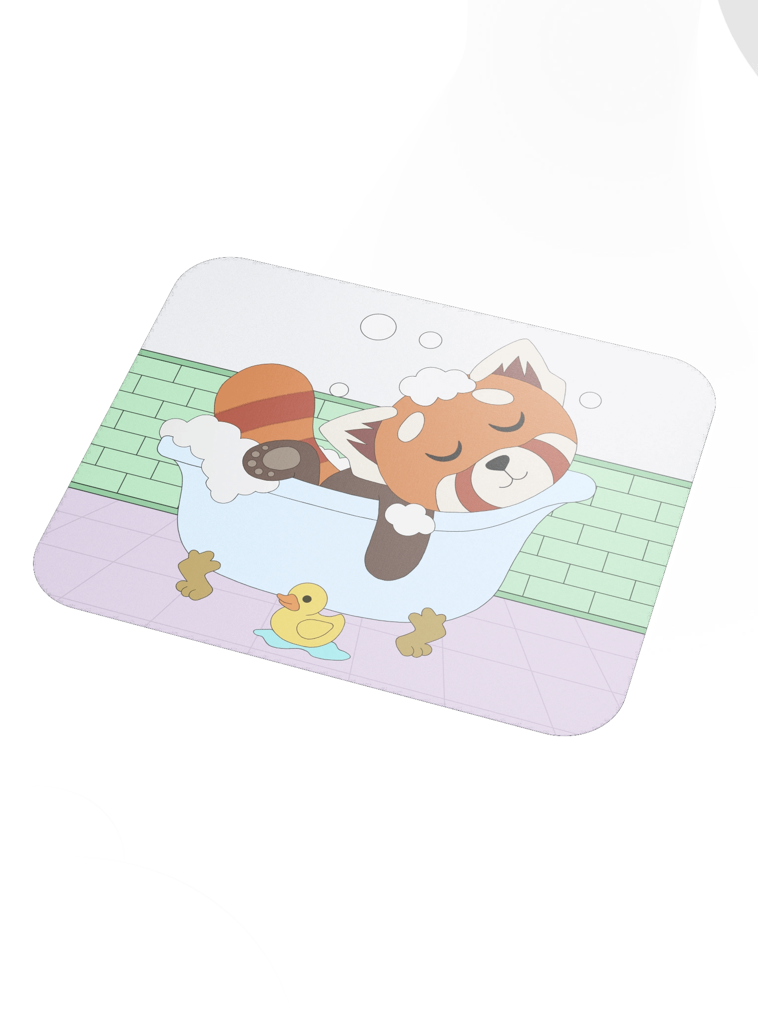 Red Panda Tub Time Mousepad product image (3)