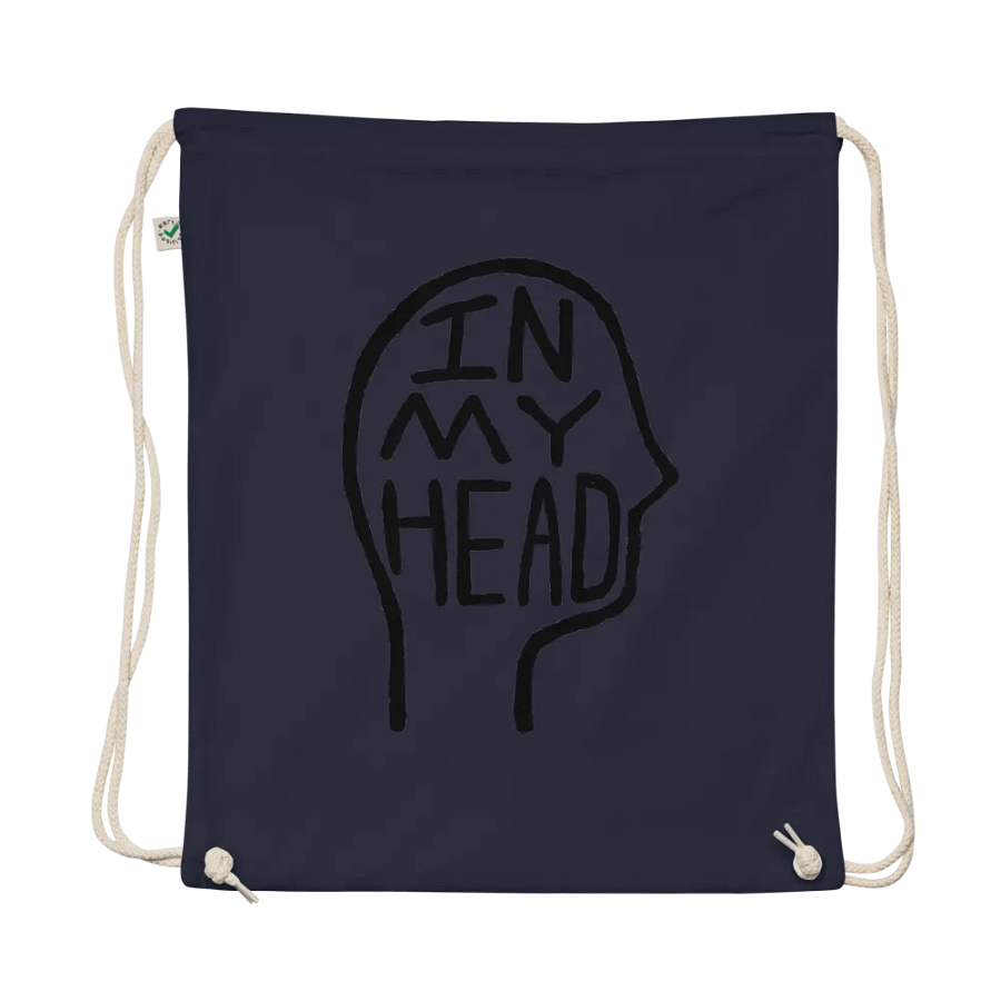 In My Head cotton drawstring bag product image (1)