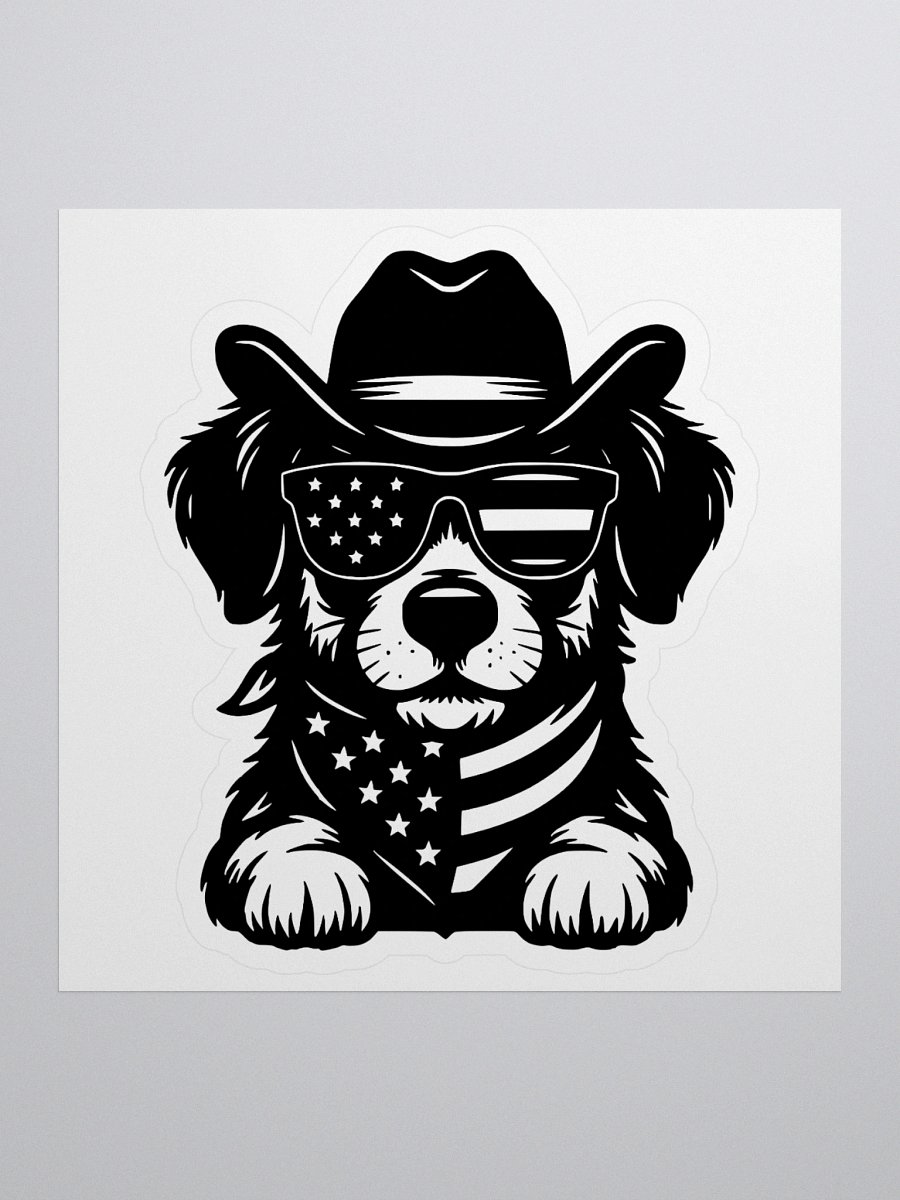 Cowboy Spirit American Pride Dog | Border Collie Sticker product image (1)