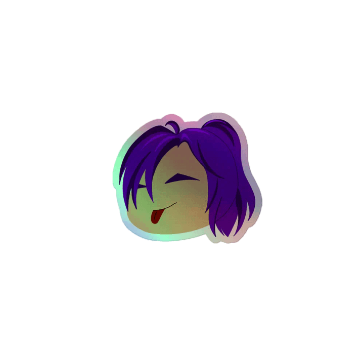 Tongue-Out Emoji Holographic Sticker Sheet product image (1)