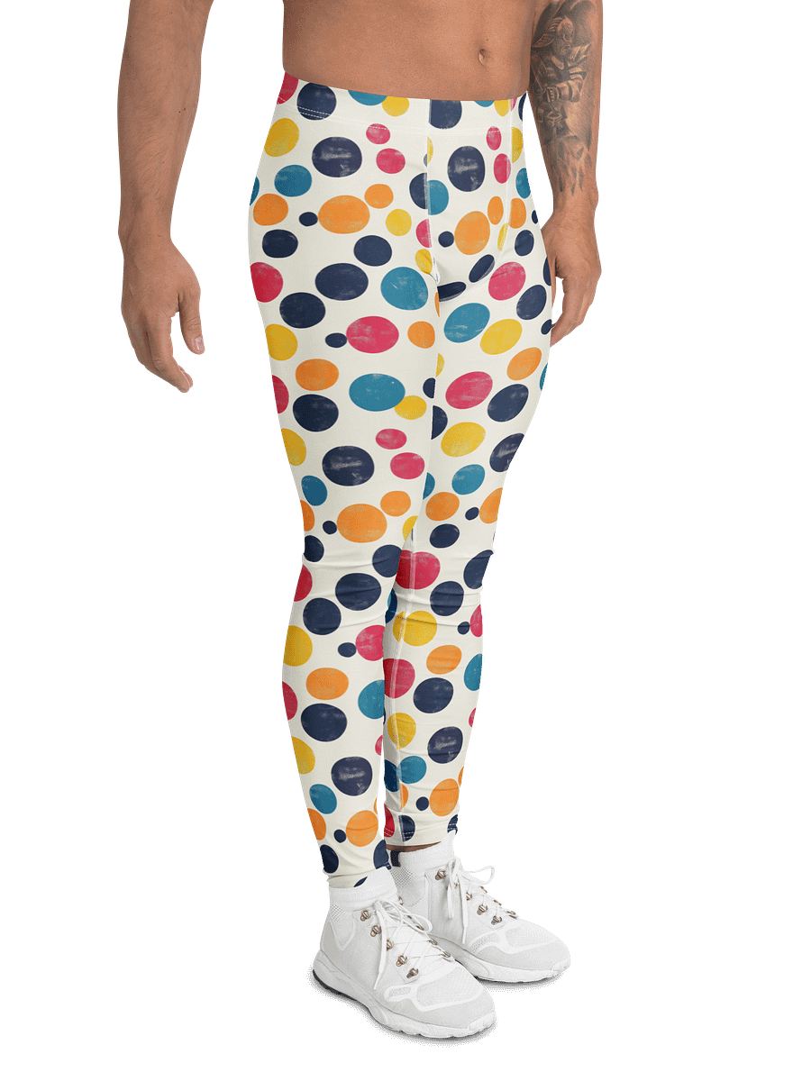 Polka Dot Illusion Vintage Retro Men's Leggings product image (3)