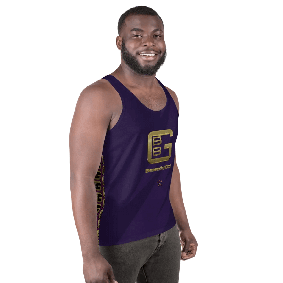 Purple Pattern BBG Designer Logo Tank-top product image (4)