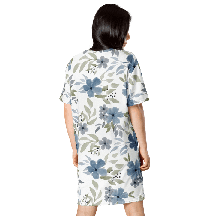 Blue Blossom Bliss T-Shirt Dress product image (2)