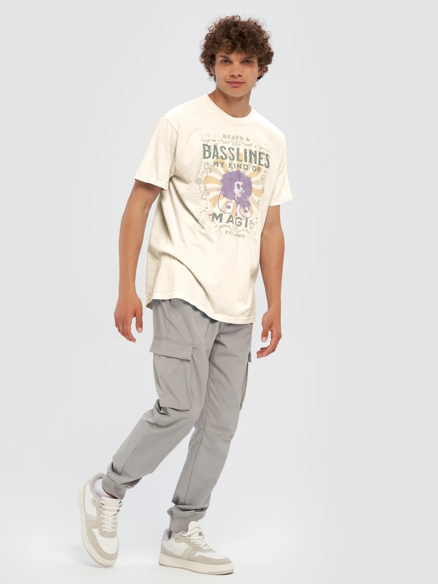 Psychedelic Beats & Basslines 1969 T-Shirt - Retro Music Vibes product image (5)