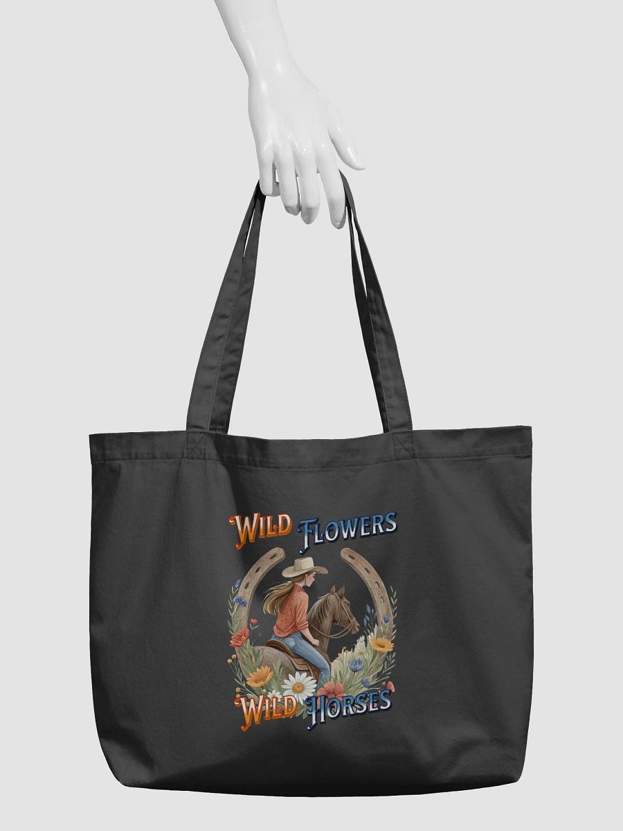Wild Flowers Wild Horses Adventure Organic Tote Bag product image (6)