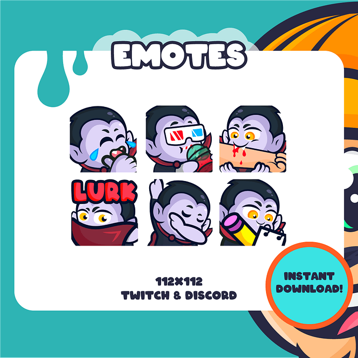 Vampire Halloween Emotes (STATIC) product image (1)