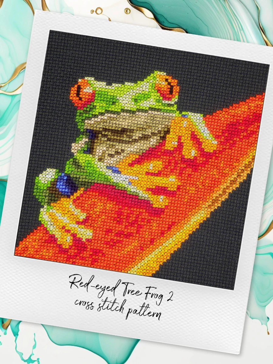 Red-eyed Tree Frog 2: Reptile Cross Stitch Pattern PDF product image (4)