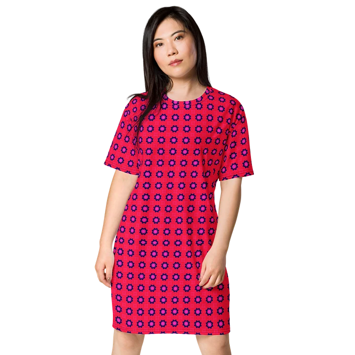 Abstract Red TShirt Dress product image (1)