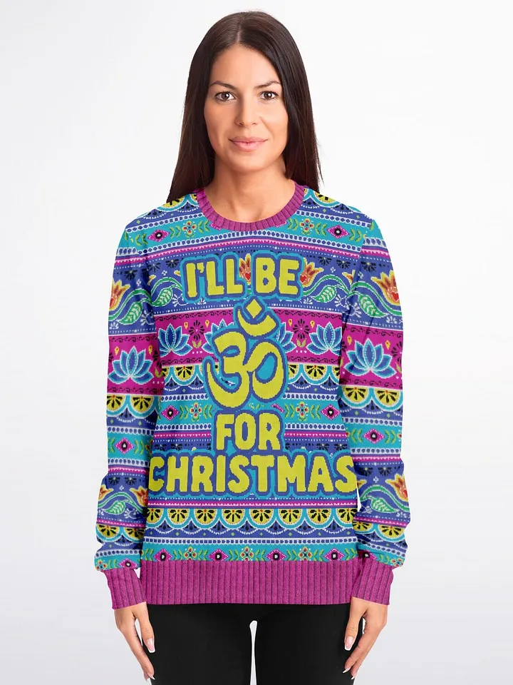 "Om" Christmas Sweater | Yoga Holiday Sweatshirt | Spiritual Mandala Sweatshirt | Buddha Om Winter Outfit product image (1)