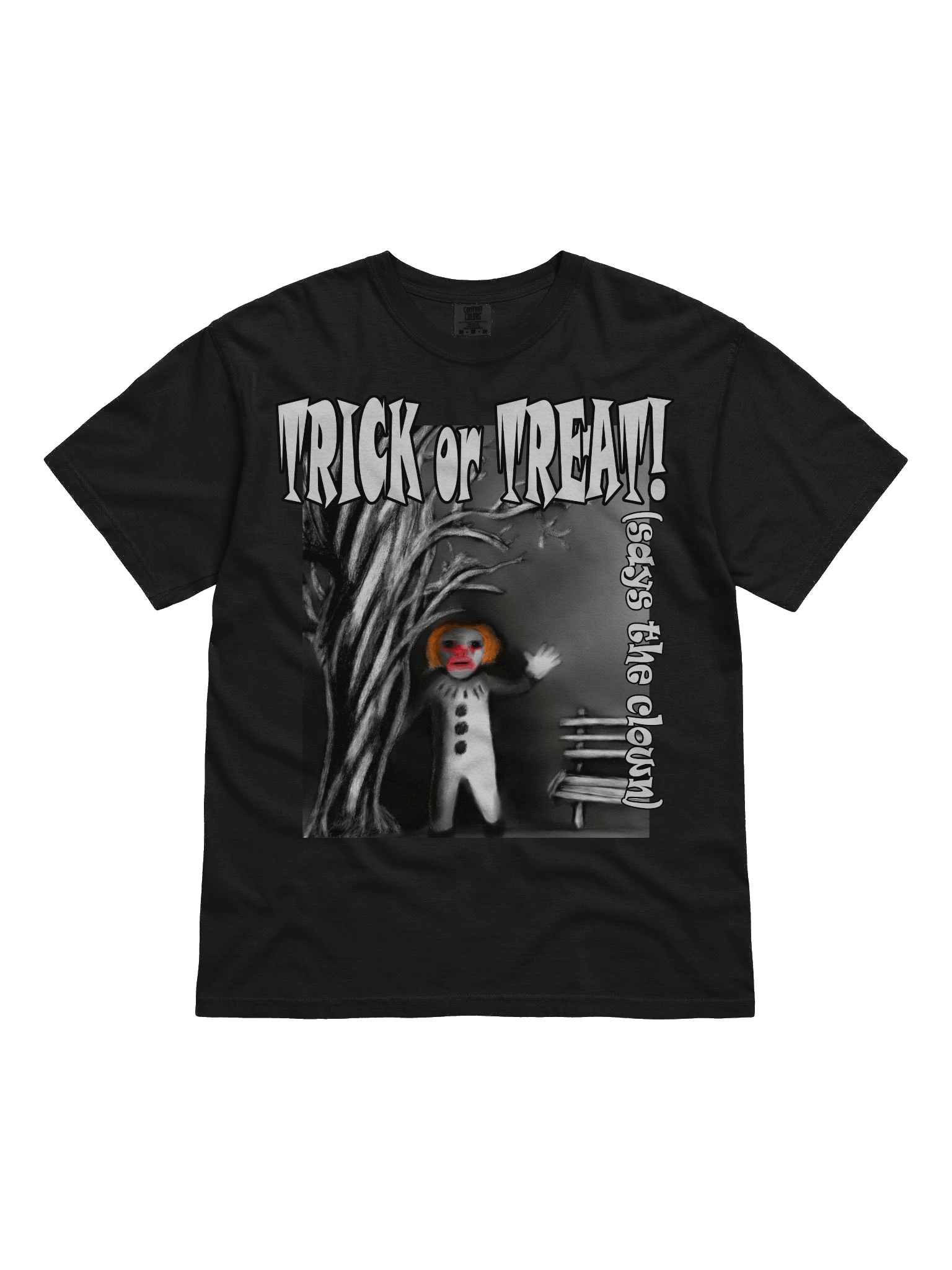 Spooky Clown Trick or Treat T-Shirt product image (1)