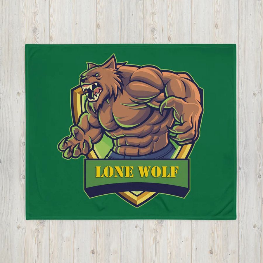 Lone Wolf Throw Blanket product image (5)