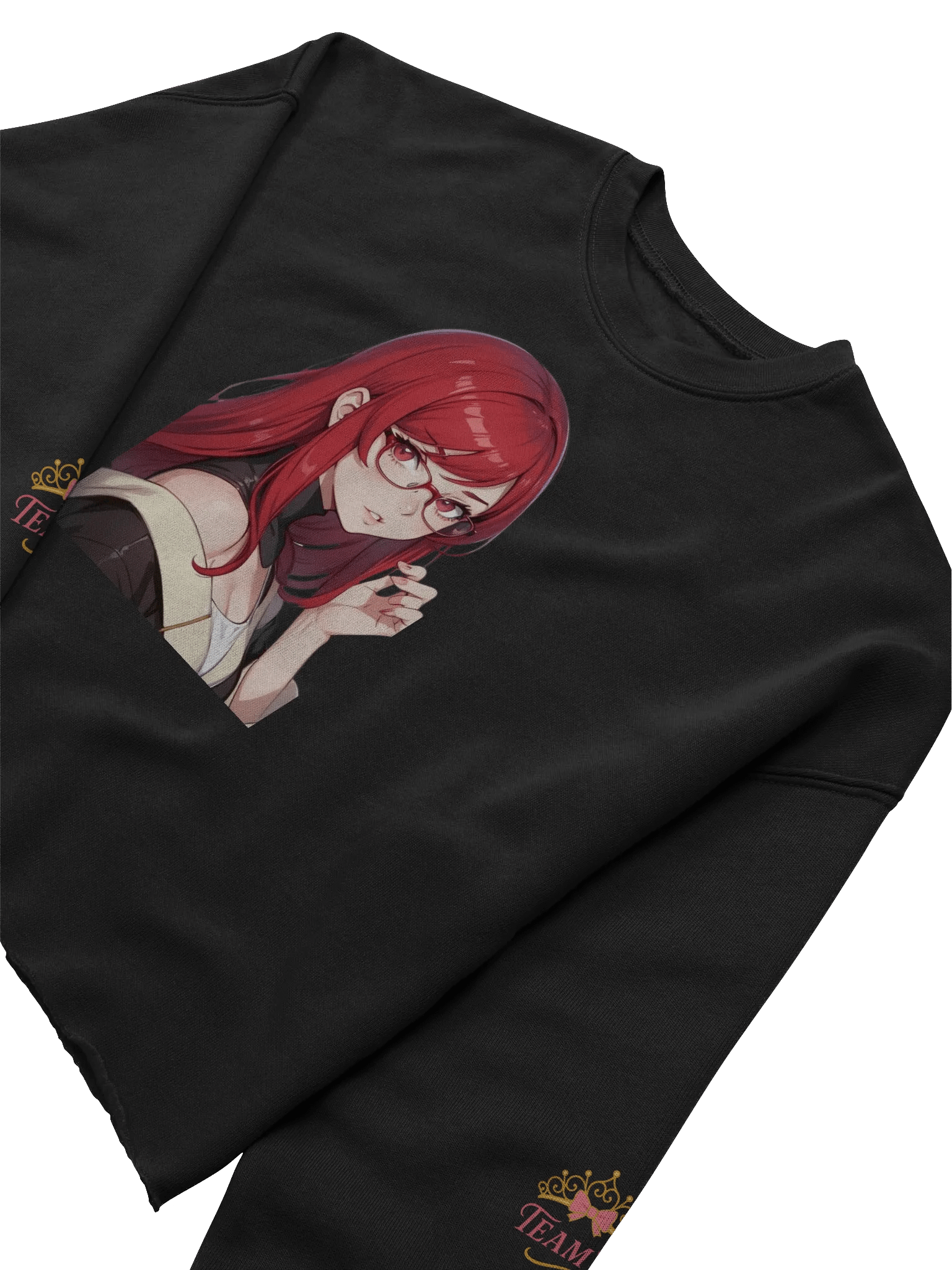 (Red WAIFU) K Crop Sweatshirt product image (5)