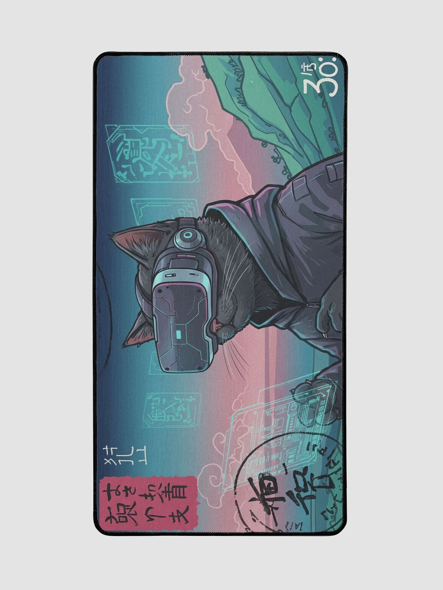 Desk Mat - "hacker Cat" #R2 product image (3)