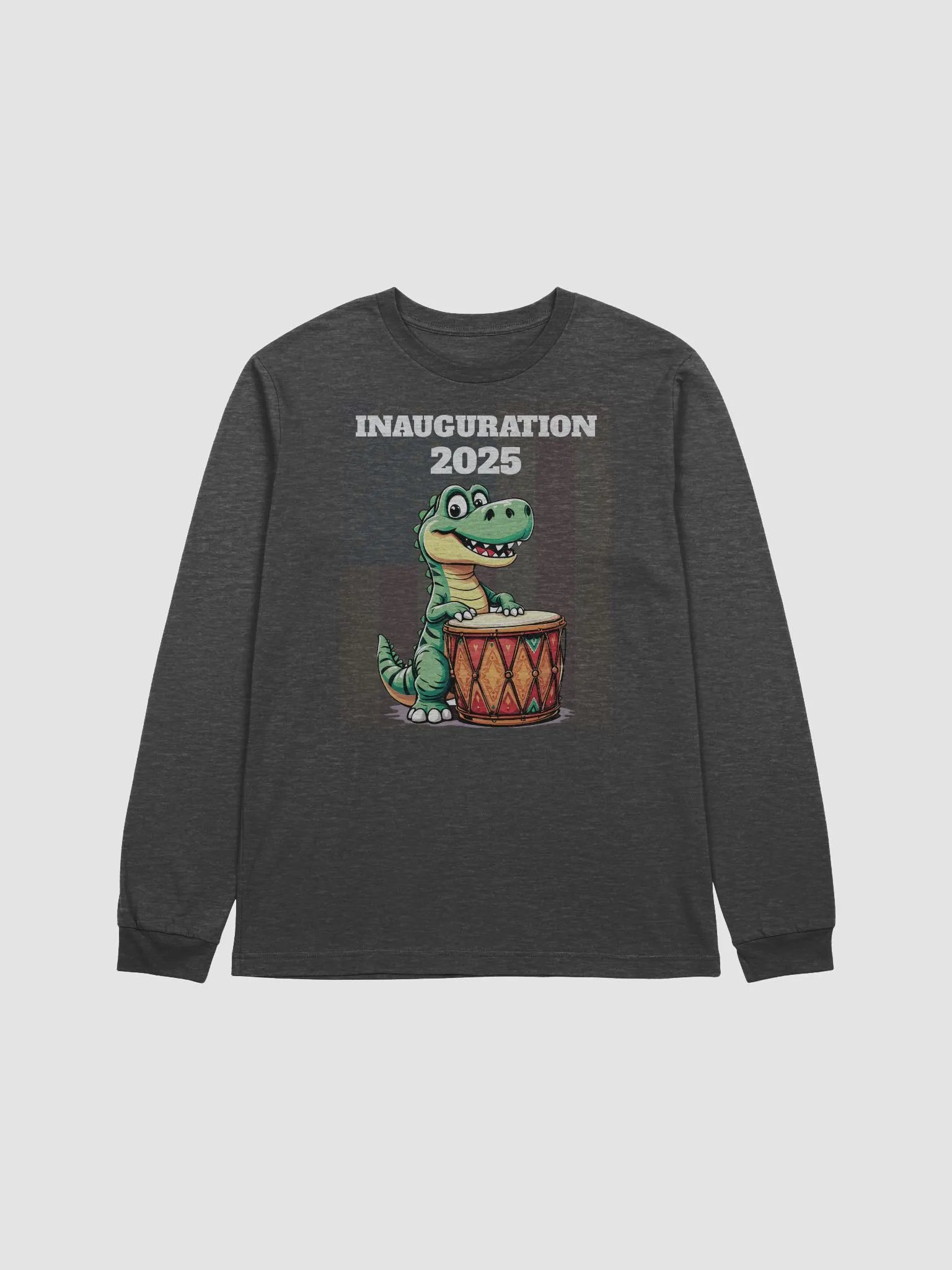 Inauguration 2025 Patriotic Dino Drummer Long Sleeve Tee product image (1)