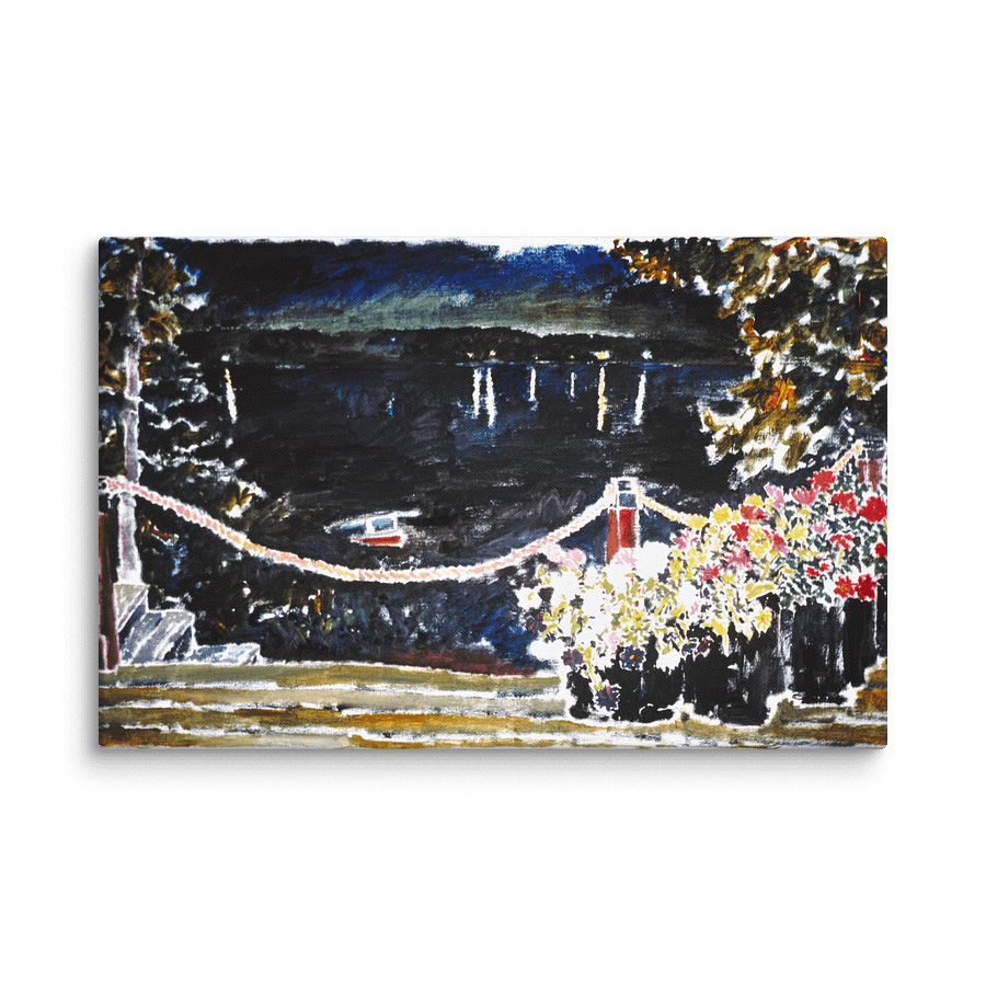 Nightview from Camano (1987) on canvas (26" x 40") product image (3)
