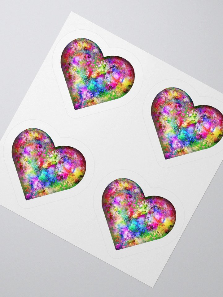 Leopard Skin colorful Graffiti Heart - Kiss Cut Sticker product image (2)